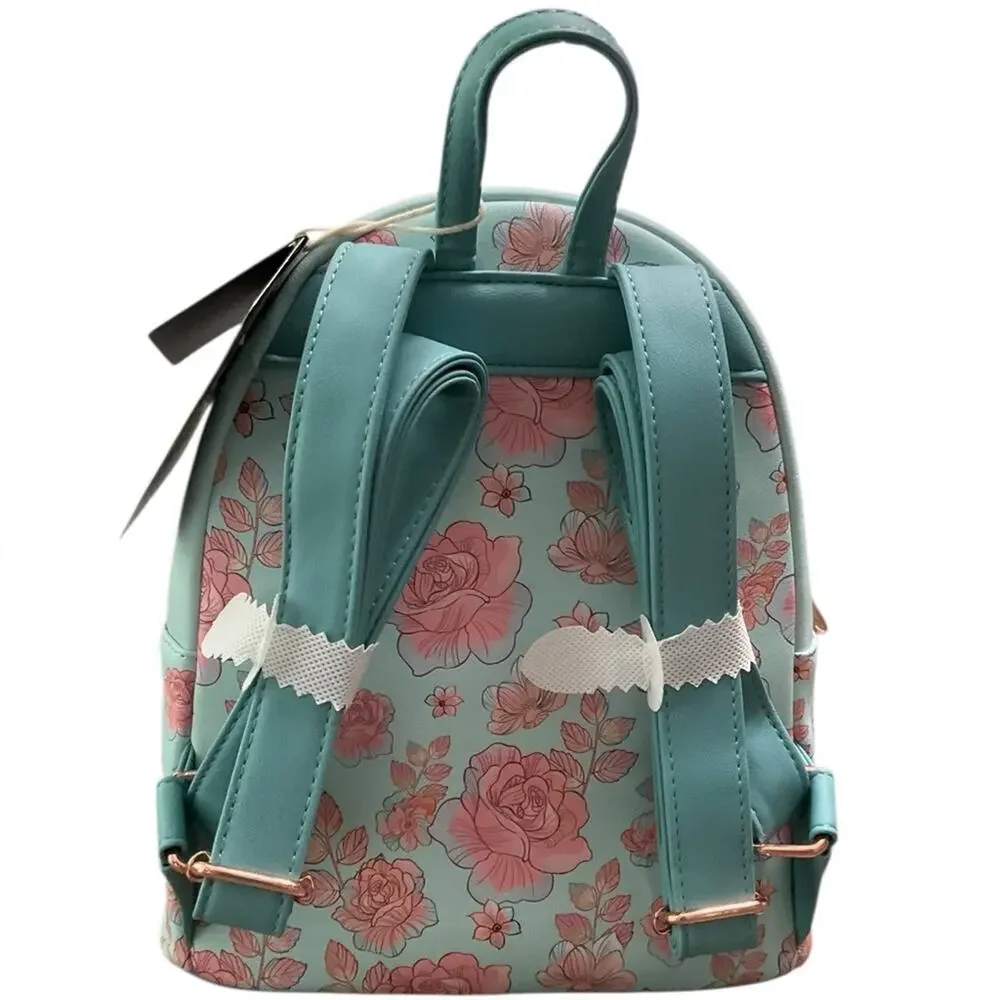 Disney Loungefly Cinderella Pink Floral Mini Backpack NWT